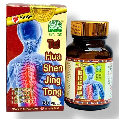 Viên uống đau nhức xương khớp Thoái hóa thần kinh thống Tui Hua Shen Jin Tong xuất xứ Singapore - Hộp 60 viên - Mã 1316