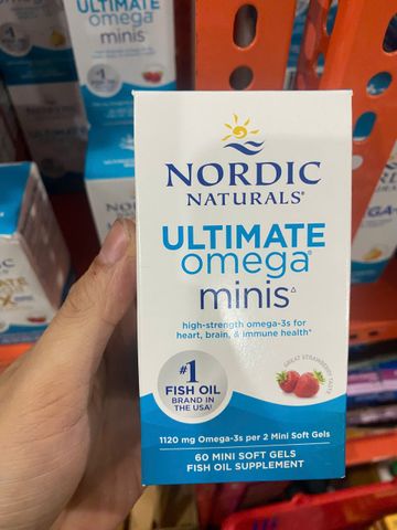 Viên Uống Dầu Cá Omega-3 Nordic Naturals Ultimate Omega 1120mg Hỗ Trợ Tim Mạch Não Bộ Mắt 60v