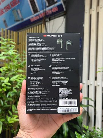Tai nghe không dây Monster, Thương hiệu Mỹ, Thiết kế hiện đại, Chất âm mạnh mẽ, Độ trễ thấp, Pin bền