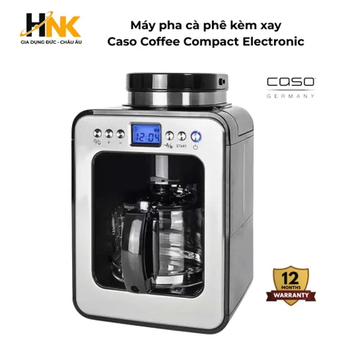 Máy Pha Cà Phê Mini Kèm Xay Caso Coffee Compact 600W - Chất lượng Đức, Thiết Kế Hiện Đại, Thích Hợp Gia Đình và Văn Phòng