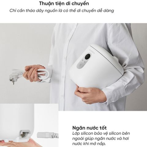Nồi Cơm Điện Mini Cuckoo CR-0255MW Chính Hãng Hàn Quốc - Dung Tích 0.36L, Tiết Kiệm Điện Cho 1-2 Người, Đa Năng Tiện Lợi