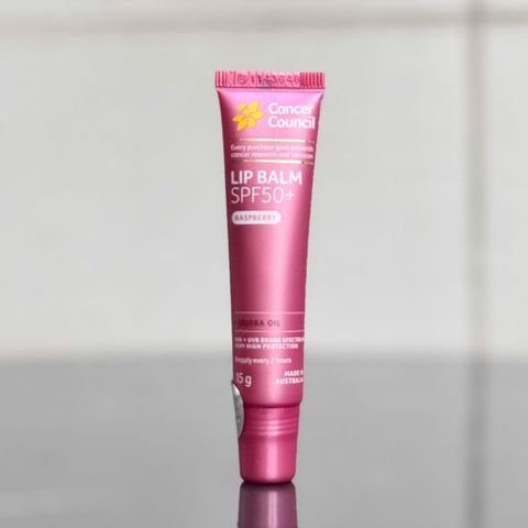 Son Dưỡng Môi Chống Nắng Cancer Council Lip Balm SPF50+ Raspberry 15g Chống UV Dưỡng Ẩm