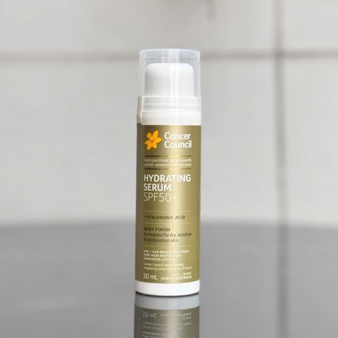 Serum Chống Nắng Cancer Council Hydrating Serum SPF50+ 50ml Cấp Ẩm Siêu Nhẹ Không Bí Da