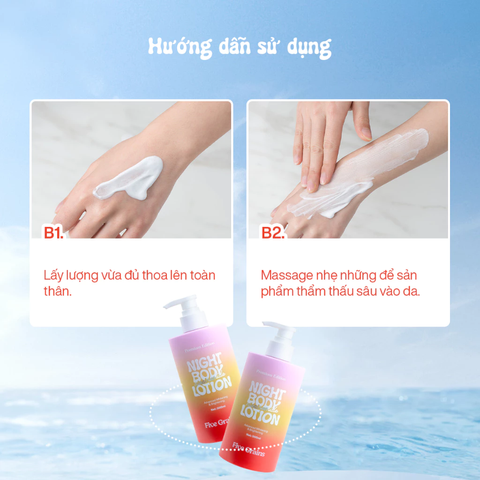 Sữa Dưỡng Thể Five Grains Niacinamide Night Body Lotion Sáng Da Cấp Ẩm Ban Đêm 500ml