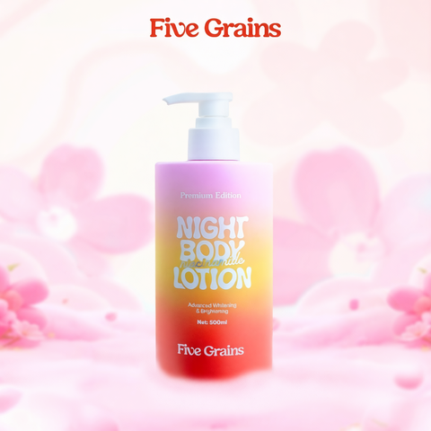 Sữa Dưỡng Thể Five Grains Niacinamide Night Body Lotion Sáng Da Cấp Ẩm Ban Đêm 500ml