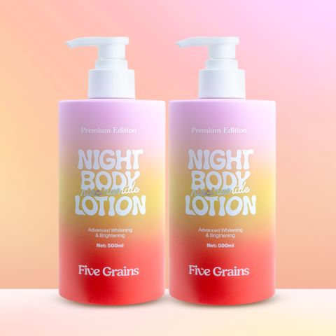Sữa Dưỡng Thể Five Grains Niacinamide Night Body Lotion Sáng Da Cấp Ẩm Ban Đêm 500ml
