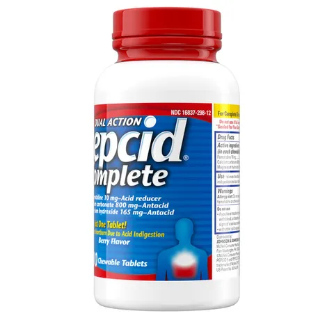 Viên Ngam giam dau bao tu  Ợ Nóng Pepcid Complete – Hộp 100 Viên