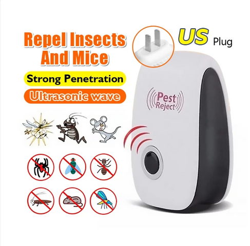 COMBO 2 CÁI RẺ HƠN 25% Máy đuổi muỗi, đuổi chuột siêu âm  - Không tiếng động - Thiết bị đuổi côn trùng vườn nhà 