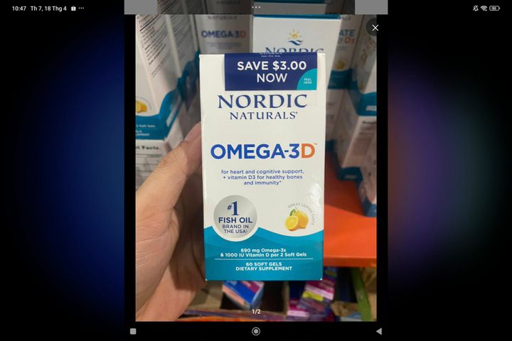 Dầu cá Omega-3 Nordic Naturals Omega-3D 690mg 60 vien