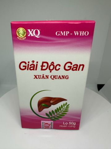 Giải Độc Gan Xuân Quang, Hỗ Trợ Rối Loạn Chứng Năng Gan, Phong Ngứa, Mụn Nhọt, Chóng Mặt, Dị Ứng Lọ 50g Hoàn Cứng