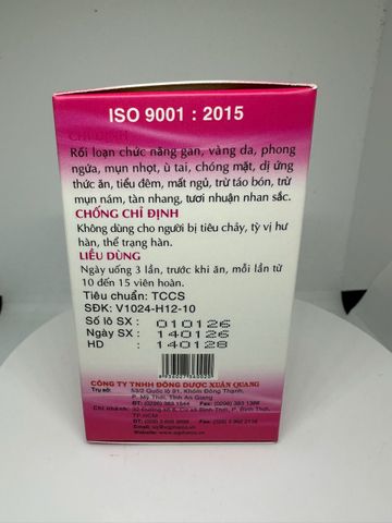 Giải Độc Gan Xuân Quang, Hỗ Trợ Rối Loạn Chứng Năng Gan, Phong Ngứa, Mụn Nhọt, Chóng Mặt, Dị Ứng Lọ 50g Hoàn Cứng