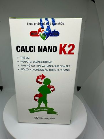 Viên uống Calci Nano K2 Mediphar lọ 120v (Thực phẩm hỗ trợ tăng cường chiều cao)