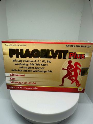 Viên Uống PHAGELVIT PLUS Tăng Cường Vitamin Tổng Hợp, Bồi Bổ Cơ Thể, Tăng Cường Sức Đề Kháng - Hộp 30 Viên