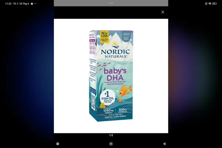 DHA cho bé Baby’s DHA Nordic Naturals my ho tro DHA cho be