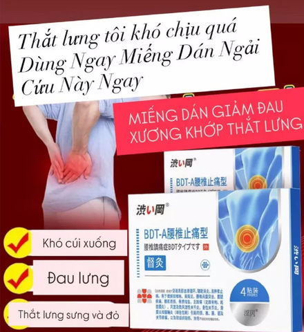 (COMBO 2 HỘP TIẾT KIỆM 25%) Miếng Dán  Giảm Đau Lưng hỗ trợ thư giãn cơ thể