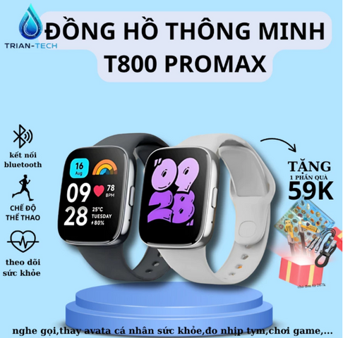 ĐỒNG HỒ THÔNG MINH nghe gọi Chơi game Nhận thông báo Theo dõi sức khỏe Chống nước cho Nam và Nữ