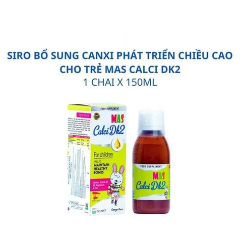 Siro canxi cho bé Mas Calci DK2, canxi hữu cơ cho trẻ