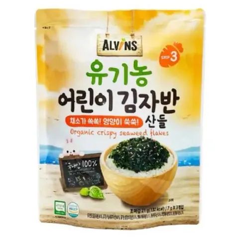 Rong biển hữu cơ Alvins Hàn Quốc 21g cho bé ăn dặm