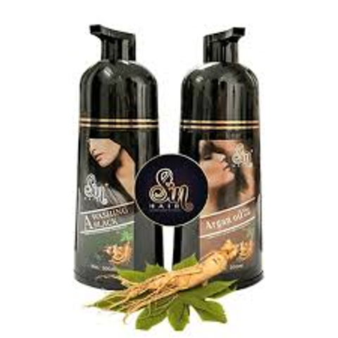 Dầu Gội Phủ Bạc Nhuộm Đen Tóc Sin Hair A Washing Black 500ml Nhật Bản Siêu Mượt