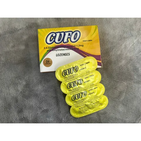 Kẹo ngậm Cufo Việt Quất - Chanh - Chanh Mật Ong - Hộp 2 vỉ x 12 viên - Date luôn mới