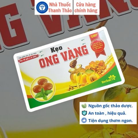 KẸO NGẬM ONG VÀNG - HỘP 20 GÓI - GÓI 8 VIÊN