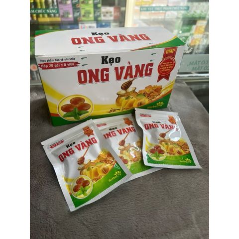 KẸO NGẬM ONG VÀNG - HỘP 20 GÓI - GÓI 8 VIÊN