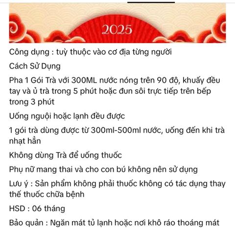 Trà Bổ Máu Hồng Sâm - Giúp Mát Gan, Bổ Máu, Hỗ Trợ Tim Mạch, Giảm Stress