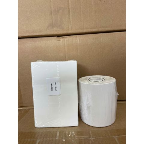 3 Cuộn Giấy in nhiệt 75x100 Tem DECAL A7 giấy in vận đơn, đơn hàng - 1 Cuộn 75*100mm DÁN ĐƯỢC