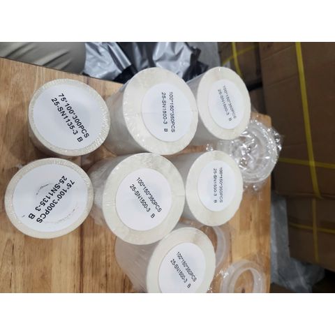 3 Cuộn Giấy in nhiệt 75x100 Tem DECAL A7 giấy in vận đơn, đơn hàng - 1 Cuộn 75*100mm DÁN ĐƯỢC