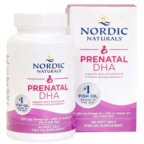 Nordic Naturals Prenatal DHA- Hỗ trợ bồi bổ sức khỏe cho mẹ bầu và cho con bú, giúp tăng cường sức đề kháng Hop 90 vien