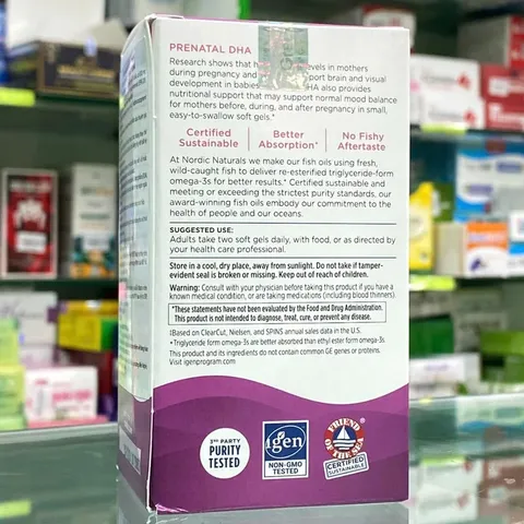 Nordic Naturals Prenatal DHA- Hỗ trợ bồi bổ sức khỏe cho mẹ bầu và cho con bú, giúp tăng cường sức đề kháng Hop 90 vien
