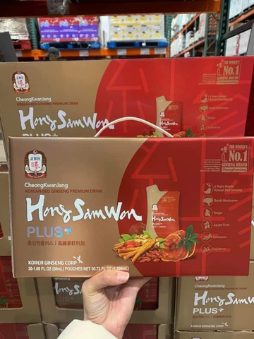 Nước hồng sâm HONG SAM WON PLUS hộp 30 gói 50ml.[1500ml]