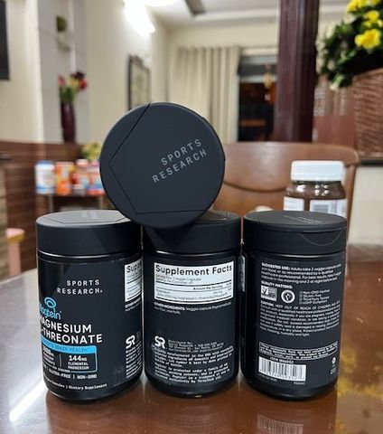 Viên uống bổ sung Magie Sports Research 135 viên- Magtein Magnesium L-Threonate, hàng Mỹ 635318 658950