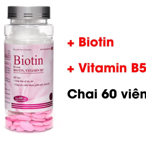 Viên uống Biotin 20.000 mcg + Vitamin B5