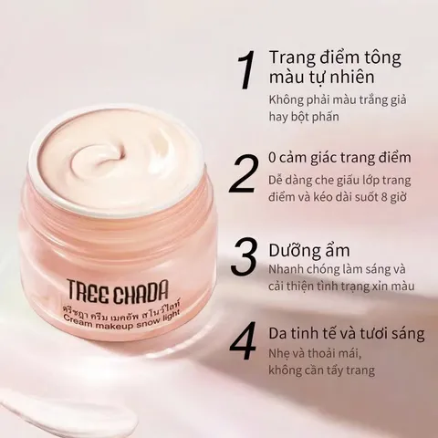 Kem nền Tree chada Makeup thần thánh dưỡng da cao cấp hàng chính hãng Thái Lan