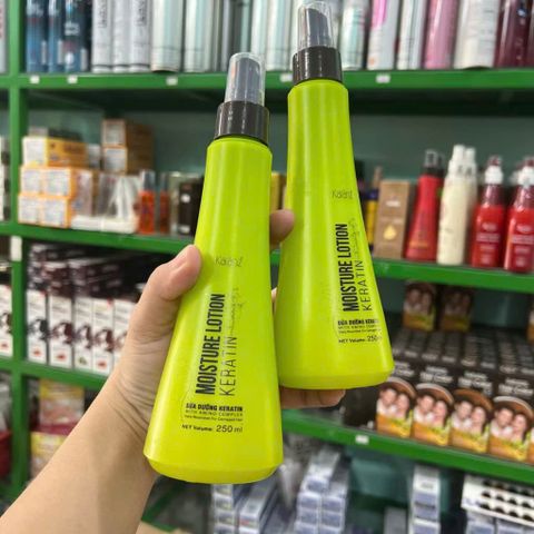 Xịt dưỡng tóc Keratin Kazan 230ml chai màu xanh siêu thơm mềm tóc giá rẻ