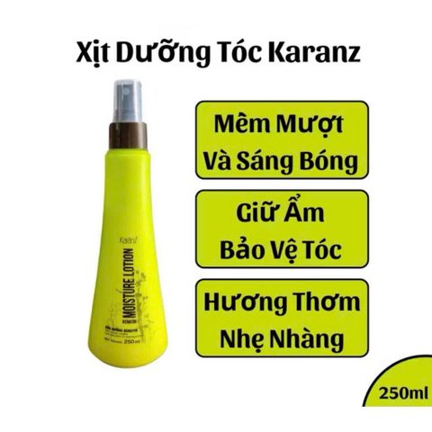 Xịt dưỡng tóc Keratin Kazan 230ml chai màu xanh siêu thơm mềm tóc giá rẻ