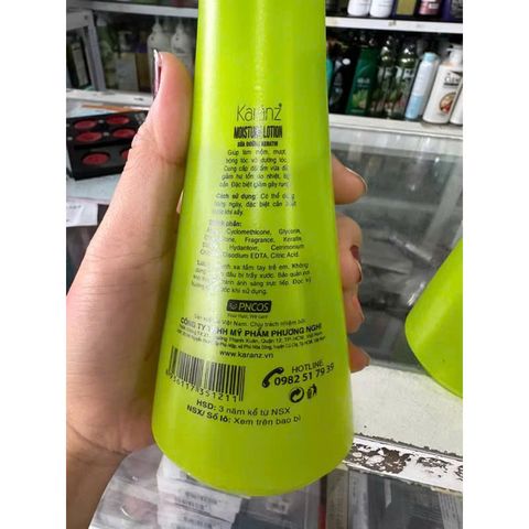 Xịt dưỡng tóc Keratin Kazan 230ml chai màu xanh siêu thơm mềm tóc giá rẻ
