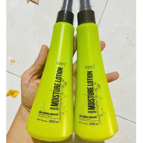 Xịt dưỡng tóc Keratin Kazan 230ml chai màu xanh siêu thơm mềm tóc giá rẻ
