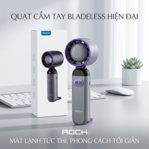 Quạt cầm tay Turbo ROCK LQ-217B, 100 cấp độ gió