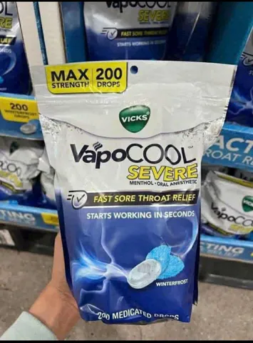 Kẹo ngậm giảm ho Vicks VapoCool Severe 200 viên của Mỹ 659019