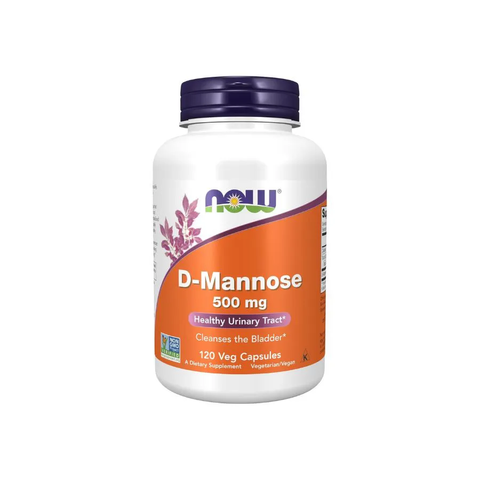 Viên uống Now D-Mannose 500 mg Hỗ Trợ Sức Khỏe Đường Tiết Niệu