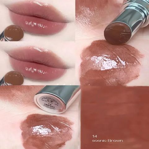(Hàng công ty) Son Dưỡng YSL Yves Saint Laurent Rouge Volupte Candy Glaze 14 Scenic Brown Màu Nâu Đất Chính hãng