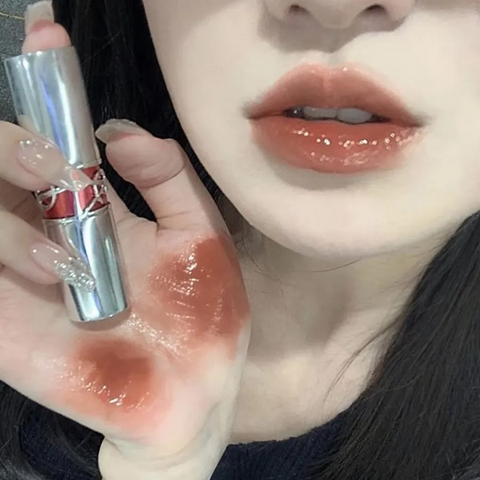 (Cao cấp) Son Dưỡng Yves Saint Laurent YSL Rouge Volupte Candy Glaze 04 Nude Pleasure Màu Cam Đất Chính hãng