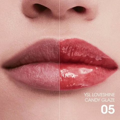 (Cao cấp)Son Dưỡng YSL Loveshine Candy Glaze Lipstick 05 Pink Satisfaction Màu Hồng Đất  Chính hãng