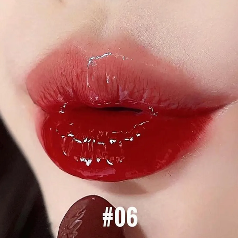 (Cao cấp)Son Dưỡng Yves Saint Laurent YSL Rouge Volupte Candy Glaze 06 Burgundy Temptation Màu Đỏ Mận  Chính hãng