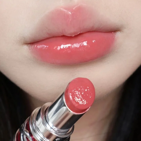 (Cao cấp)Son Dưỡng YSL Loveshine Candy Glaze Lipstick 13 Flashing Rose Màu Hồng Đào Chính hãng