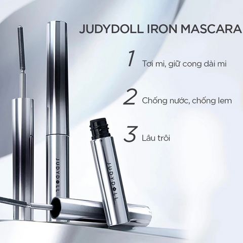 Chuốt Mi Mascara Judydoll Iron 2g – Mi Tơi Tách Sợi, Cong Vút Cả Ngày, Không Lem Không Trôi