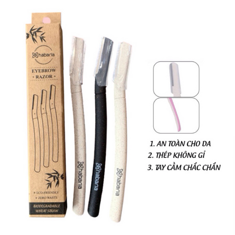 Set 3 Dao Cạo Lông Mày Habaria – Tạo Dáng Mày Sắc Nét, Lưỡi Mỏng Dễ Dùng 659254