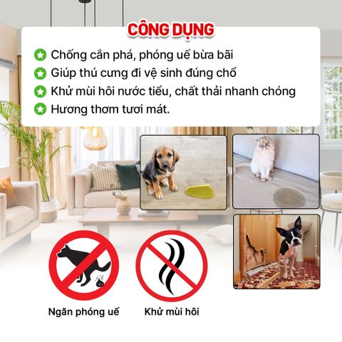 Combo 2 Chai Xịt Thơm Tinh Dầu Xua Đuổi Chó Mèo Pet Stop Ngăn Chó Mèo Phóng Uế, Hỗ Trợ Chó Mèo Vệ Sinh Đúng Chỗ